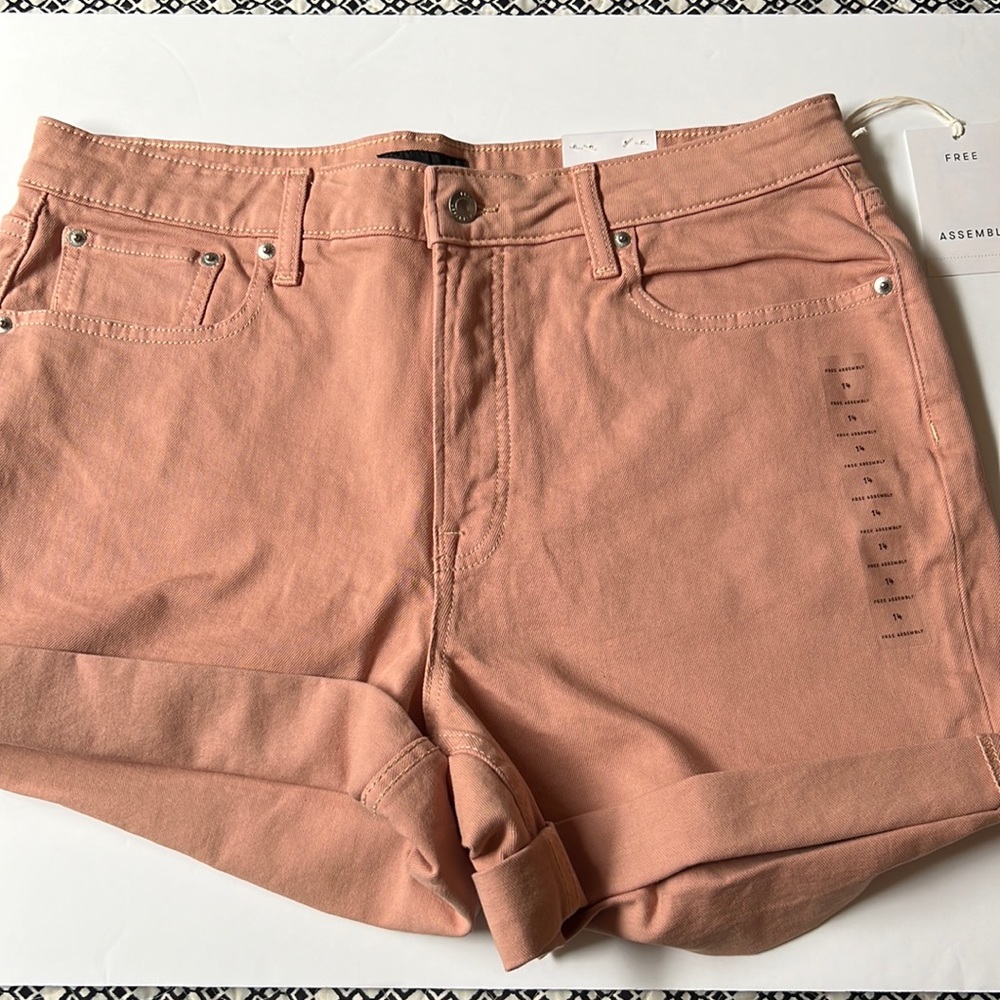 size 14 free assembly denim rolled shorts